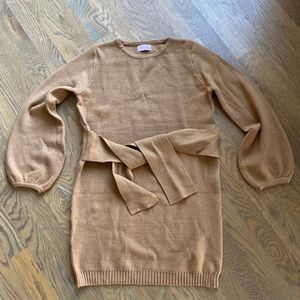 NWOT Pink Lily Sweater Dress with Tie size Small